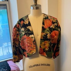 Vintage floral shrug